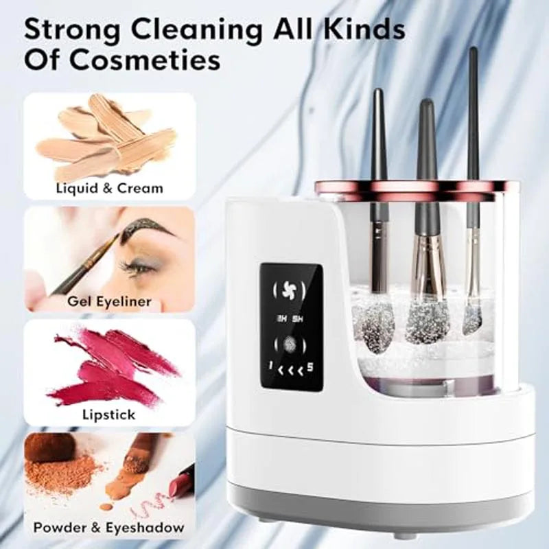 3-in-1 Electric Makeup Brush Cleaner & Dryer – Fast, Automatic Cleaning