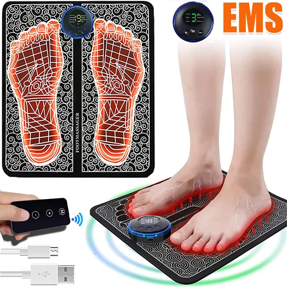 EMS Foot Massager Mat – Electric Muscle Stimulator for Foot & Leg Circulation