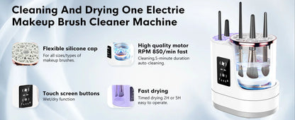3-in-1 Electric Makeup Brush Cleaner & Dryer – Fast, Automatic Cleaning