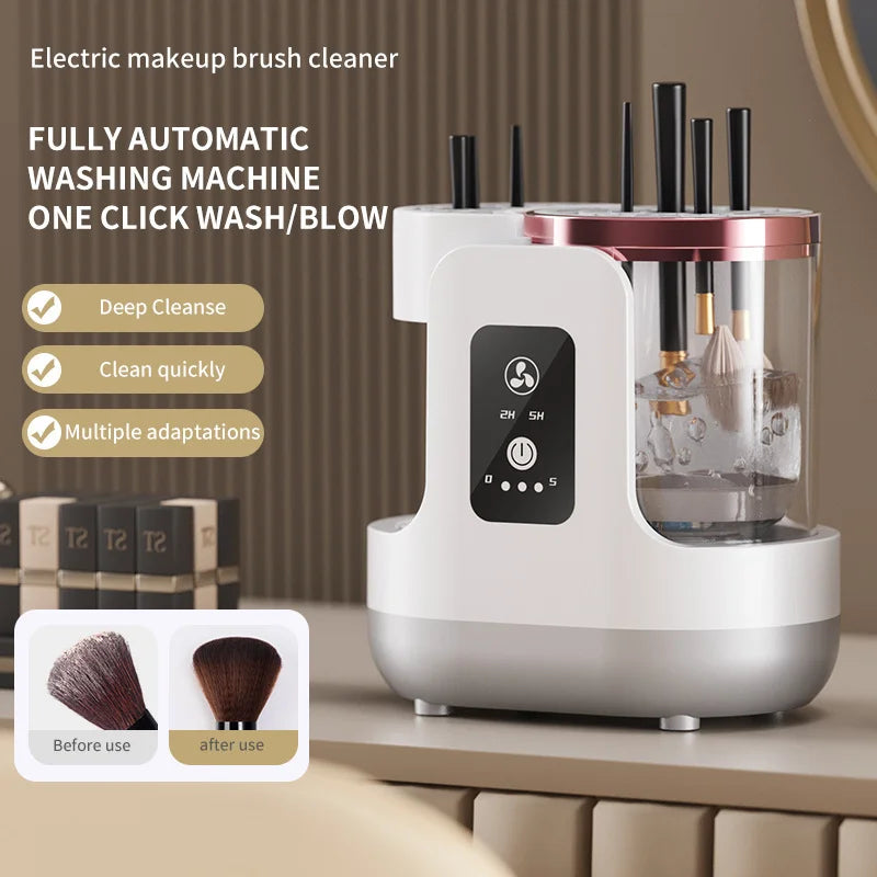3-in-1 Electric Makeup Brush Cleaner & Dryer – Fast, Automatic Cleaning