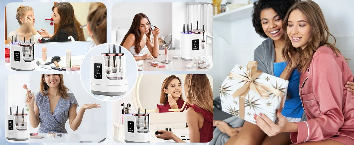 3-in-1 Electric Makeup Brush Cleaner & Dryer – Fast, Automatic Cleaning
