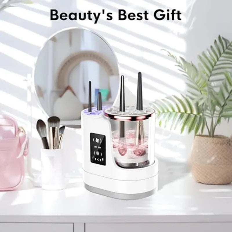 3-in-1 Electric Makeup Brush Cleaner & Dryer – Fast, Automatic Cleaning
